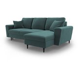 Cosmopolitan Design Petrolej zelena baršunasti sklopiva/s prostorom za odlaganje kutna garnitura Kyoto – | shoptok.hr