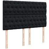 vidaXL Krevet s oprugama i madracem crni 140 x 190 cm baršunasti | shoptok.hr