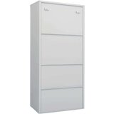 vidaXL Garderobna omara svetlo siva 80x50x180 cm jeklo | Shoptok.si
