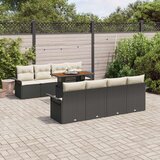  Set od 9 komada vrtnih sofa s jastucima crno poli ratan akacija | shoptok.hr