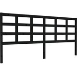  Uzglavlje za krevet crni 205,5 x 4 x 100 cm od masivne borovine | Eponuda.com