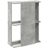 vidaXL Knjižna omara 3-nadstropna beton. siva 60x30x80 cm inž. les | Shoptok.si