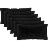  Presvlaka za jastuk 6 pcs HEERLEN Crna 40 x 80 cm PV flis | shoptok.hr
