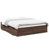 Furnova Posteljni okvir rjav hrast 150x200 cm inženirski les, (21935266) | Shoptok.si