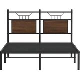 vidaXL Posteljni okvir brez vzmetnice hrast 120x200 cm inženirski les | Shoptok.si