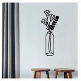 Wallity Zidna dekoracija Cvijet 6, 24x60 cm, 1,5 mm, Crna | Eponuda.ba