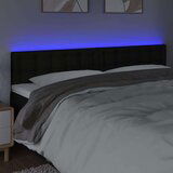  LED posteljno vzglavje črno 160x5x78/88 cm blago, (20951792) | Shoptok.si