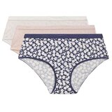 DIM LES POCKETS COTTON BOXER 3x - Women's cotton panties 3 pcs - light pink - white - blue | Shoptok.si