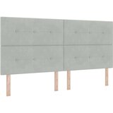 vidaXL Box Spring Krevet s Madracem i LED Svjetlom Svjetlosiva 200x200 cm Baršun | shoptok.hr