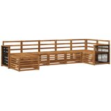 vidaXL Kotna sedežna garnitura 6 pcs Naravna Masiven les akacije, (5000283640) | Shoptok.si