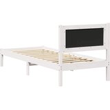  Krevetni okvir s tapiciranim uzglavljem Svijetlo siva Bijela 80 x 200 cm | Shoptok.si