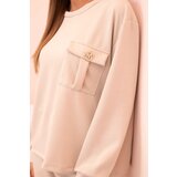 Kesi Włoski Women's set butter soft sweatshirt and pants with elastic beige | Shoptok.si