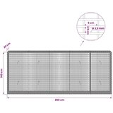  Gabion s žicom debljine 3 5 mm i mrežom 5x2 5 cm 250x30x100 cm - 30 cm 100 cm 250 cm | shoptok.hr