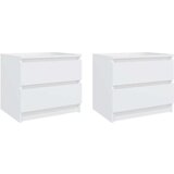  Nočna omarica 2 kosa bela 50x39x43,5 cm iverna plošča, (20624143) | Shoptok.si
