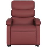  Masažni naslonjač na podizanje od umjetne kože crvena boja vina | shoptok.hr