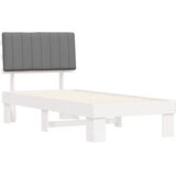 Krevetni okvir s tapiciranim uzglavljem Svijetlo siva Svjetlosiva 211 x 93 x 93 cm | Shoptok.si