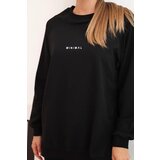 Polski Women's cotton set sweatshirt and leggings with the inscription Minimal black | Shoptok.si