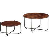  2-dijelni set stolića za kavu od masivnog drva akacije 60x35 cm | shoptok.hr