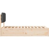  Posteljni okvir z oblazinjenim vzglavjem Temno siva 75 x 190 cm, (5000101673) | Shoptok.si