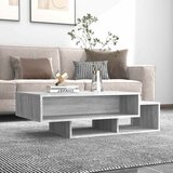 Stolić za kavu siva boja hrasta sonome 105 x 55 x32 cm drveni | shoptok.hr