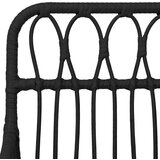  Vrtne stolice 2 kom s naslonom za ruke crne 56x64x80cm PE ratan | shoptok.hr