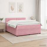  Boxspring krevet s madracem Ružičasta 160 x 200 cm Baršun | shoptok.hr