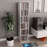 vidaXL Omarica za CD plošče betonsko siva 21x20x88 cm konstruiran les, (20716526) | Shoptok.si