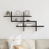  Zidna polica crni hrast 124,5x18x60,5 cm inženjerski drvo | shoptok.hr