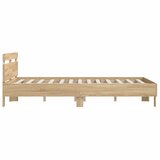  Okvir za krevet s uzglavljem i LED boja hrasta 140x190 cm | shoptok.hr