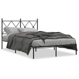  Metalni okvir za krevet s uzglavljem crni 120x200 cm | shoptok.hr
