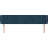  Vzglavje z ušesi temno modro 203x23x78/88 cm žamet, (20932871) | Shoptok.si