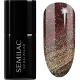 Semilac UV Hybrid Galaxy Flash gel lak za nohte z uporabo UV/LED lučke odtenek 824 Digital Red 7 ml | Shoptok.si