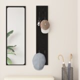 vidaXL Vješalica za kapute na zidu Crni hrast 20 x 1.5 x 100 cm | shoptok.hr