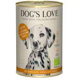 Dog's Love Bio 6 x 400 g - Ekološko pridelan puran