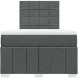 vidaXL Krevet box spring s madracem tamnosivi 120 x 190 cm tkanina | shoptok.hr