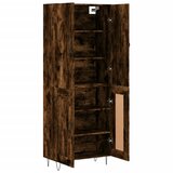  Visoka komoda dimljeni hrast 69,5x34x180 cm konstruiranog drva | shoptok.hr