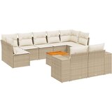 vidaXL 10-dijelni set vrtnih sofa s jastucima bež od poliratana | shoptok.hr