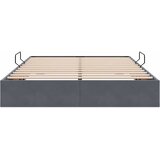  Krevet s od storage s uzglavljem Tamno siva 135 x 190 cm Baršun | shoptok.hr