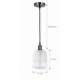 Brilagi LED luster na sajli RETRO GLASS 1xE27/60W/230V prečnik 14 cm crna/bela | Eponuda.com