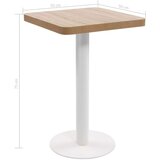 vidaXL Bistro miza svetlo rjava 50x50 cm mediapan | Shoptok.si