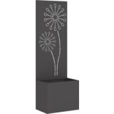 vidaXL Vrtni Sadič s Dekorativnom Pločom Crna 50 x 140 cm | shoptok.hr