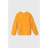 Guess Otroški bombažen pulover oranžna barva