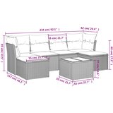  7-dijelni set vrtnih sofa od poliratana s jastucima bež | shoptok.hr