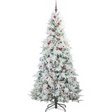 vidaXL Umjetno božićno drvce s nogom s stalakom Zelena 240 cm PE i PVC | shoptok.hr