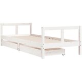  Okvir za dječji krevet s ladicama bijeli 80x200 cm od borovine | shoptok.hr
