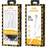 Gepard X75 podatkovni kabel (Quick Charge) 3.0A 15W Lightning na Type-C 1m bel | Shoptok.si