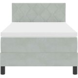  s opruga kutije Svijetlo siva 90 x 200 cm Baršun | shoptok.hr