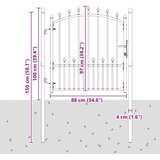  Vrata ograde s bodljama EMMEN 100 x 100 cm | shoptok.hr