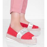 Gemre Red espadrilles adorned with Cher stones | shoptok.hr
