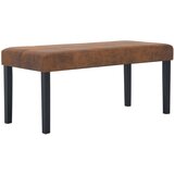  Klupa od umjetne brušene kože 106 cm smeđa | Eponuda.com